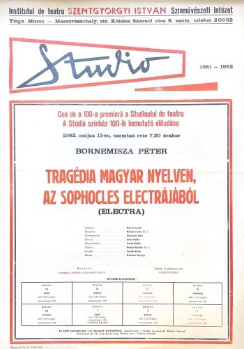 Tragédia magyar nyelven, az Sophocles Electrájából