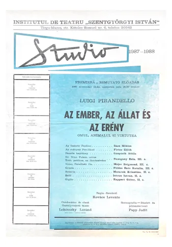 Az ember, az állat és az erény