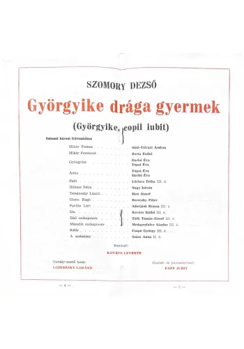 Györgyike drága gyermek
