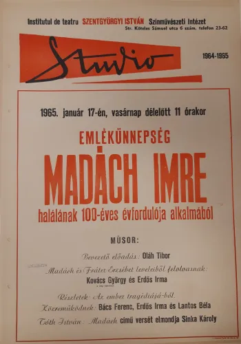 Madách Imre emlékünnepség